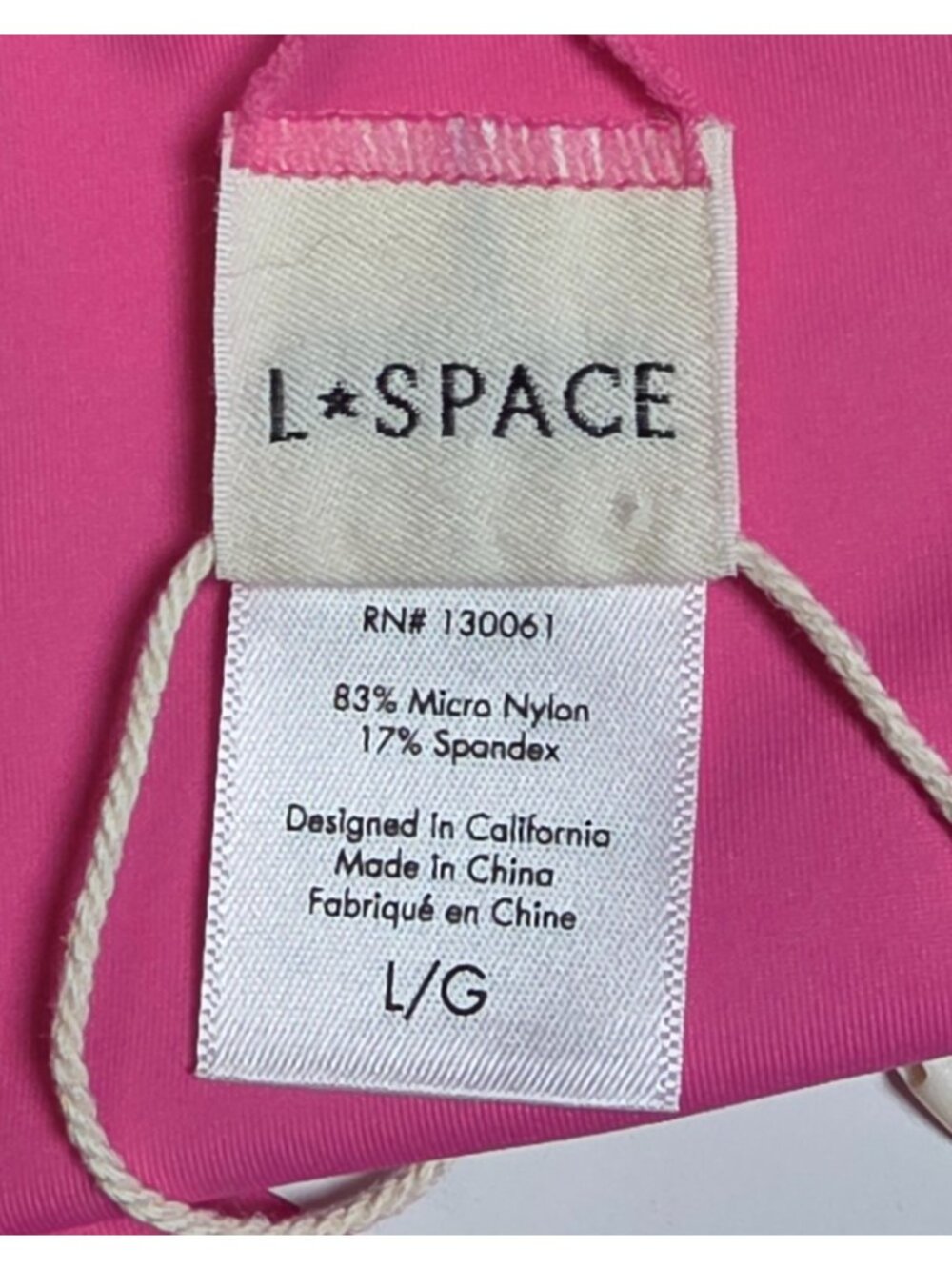 NWT - L Space Pink Billie Bitsy Swim Bottoms, Size Large - Picture 3 of 5
